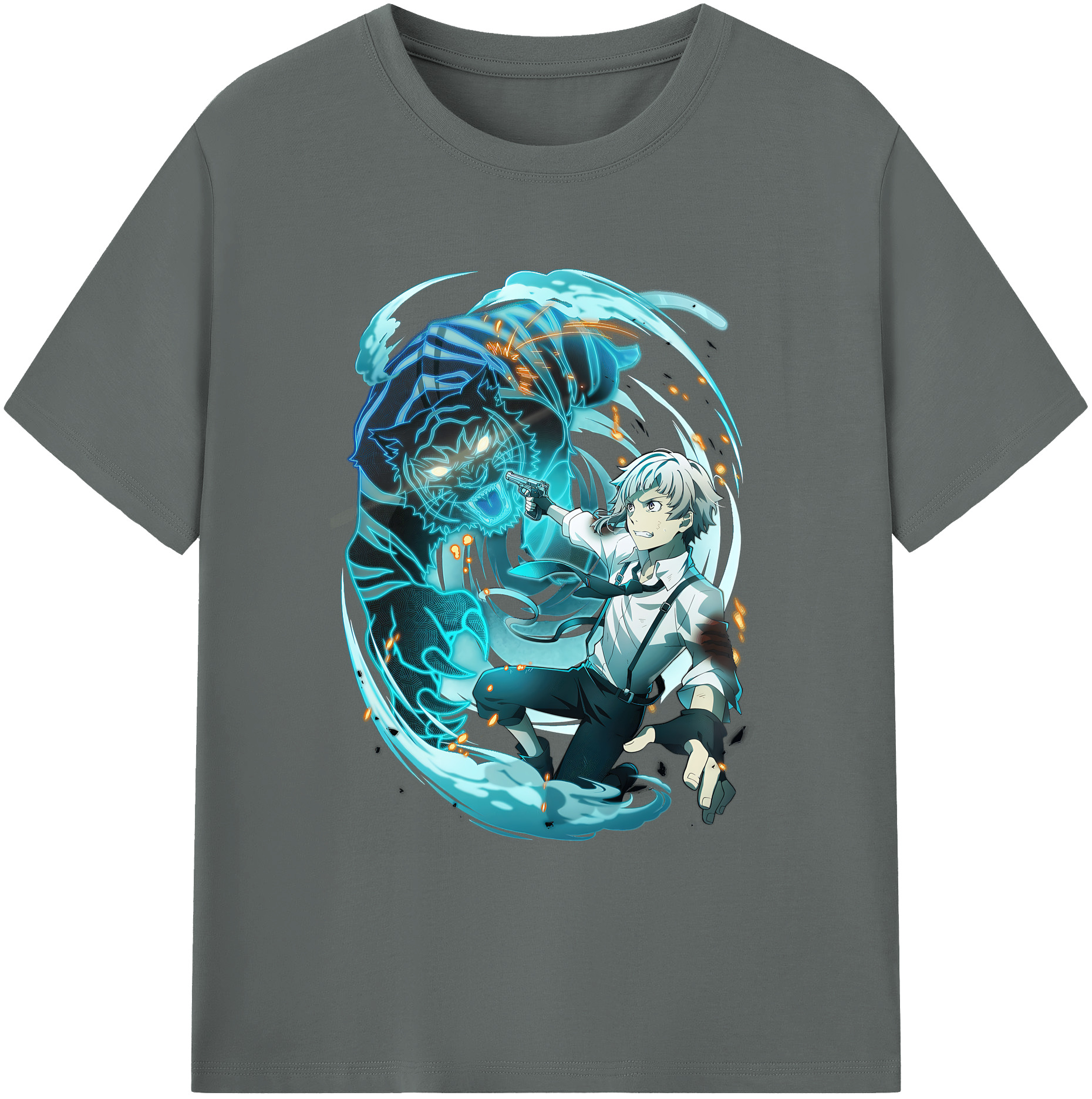 （画像用） 文豪ストレイドッグス Bungo Stray Dogs 綿100％ メンズ半袖Tシャツ｜肌触りやわらか＆通気性